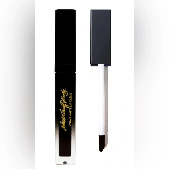 Ashunta Sheriff Beauty Vegan Matte Lip Creme Raven Black NIB