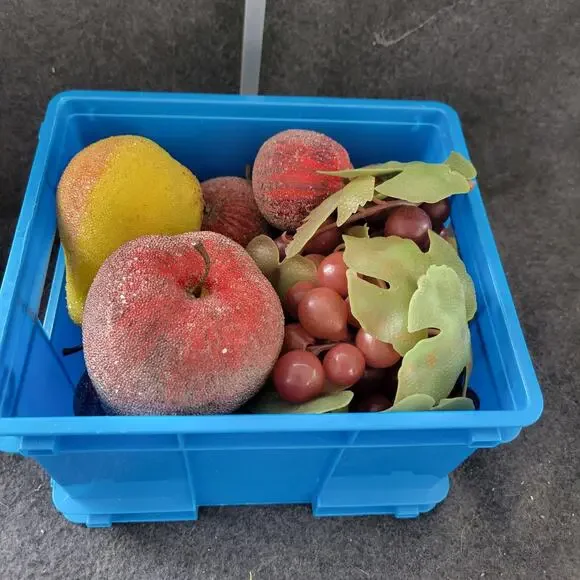 VTG Fruit Pears Apples Grapes Basket Vintage Mid century Modern Decor‎