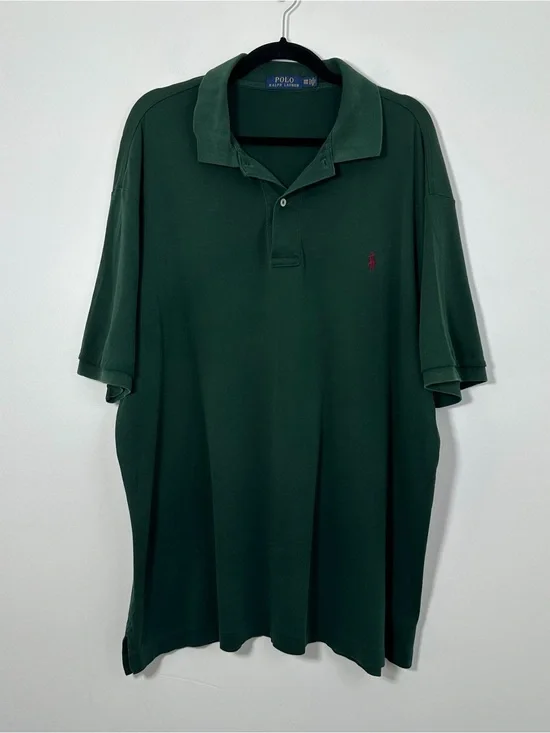 Polo Ralph Lauren Men’s 1XB Green Classic Fit Polo Shirt Red Pony 100% Cotton