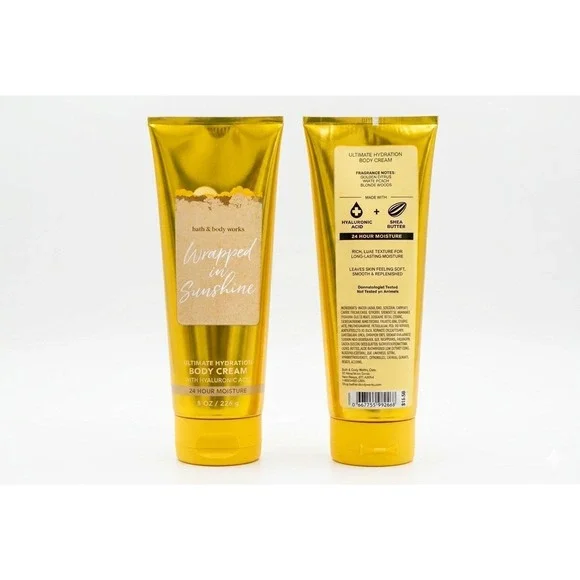 Bath & Body Works Wrapped In Sunshine Ultimate Hydration Body Cream 8oz NEW Rare