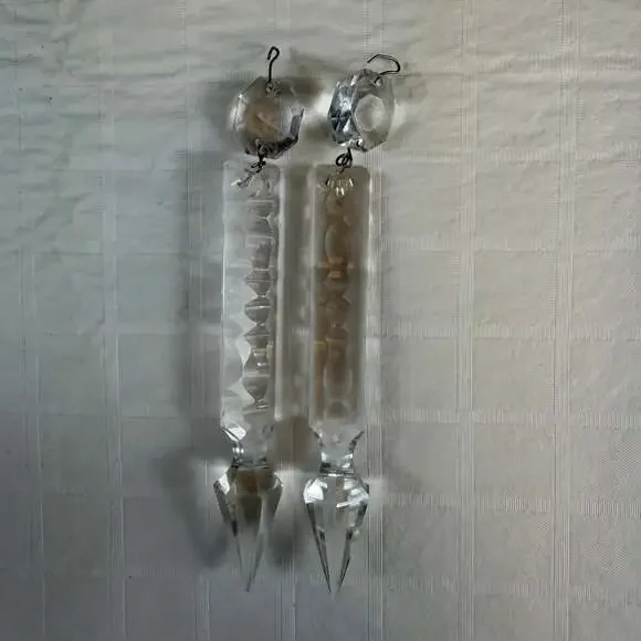 Clear Crystal Chandelier Prism Drops w/ Hooks 6