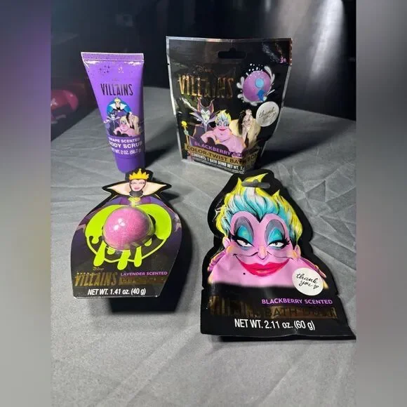 4 pc New Disney Villains Bath Bundle NWT
