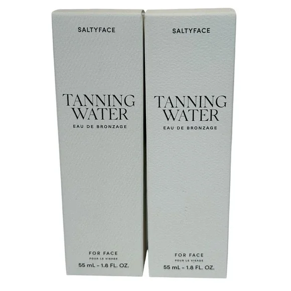 Saltyface Tanning Water for Face Medium to Dark 1.8oz Set of 2 NEW