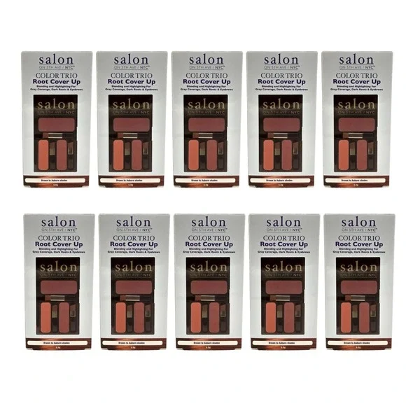 Salon NYC Color Trio Root Cover Up Brown Auburn Shades – Lot‎ of 10 Wholesale