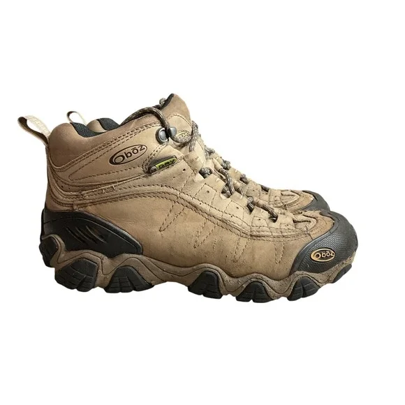 Oboz Footwear Yellowstone‎ B-Dry Leather Lace Up Waterproof Hiking Boots Size 8