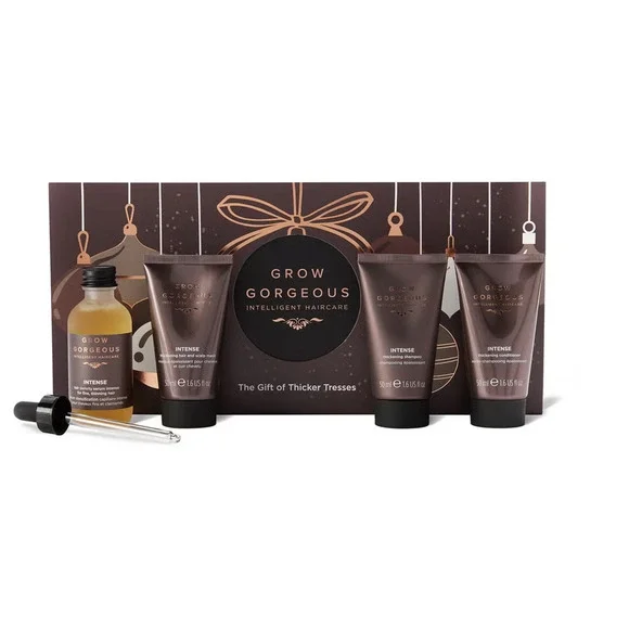 Grow Gorgeous Intense Thickening 4-Piece Gift Set Shampoo Conditioner Mask Serum