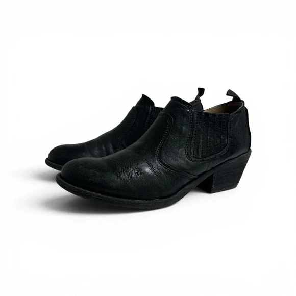 Söfft Black Leather Chelsea Ankle‎ Boots Women's 7.5M Comfort Western Booties