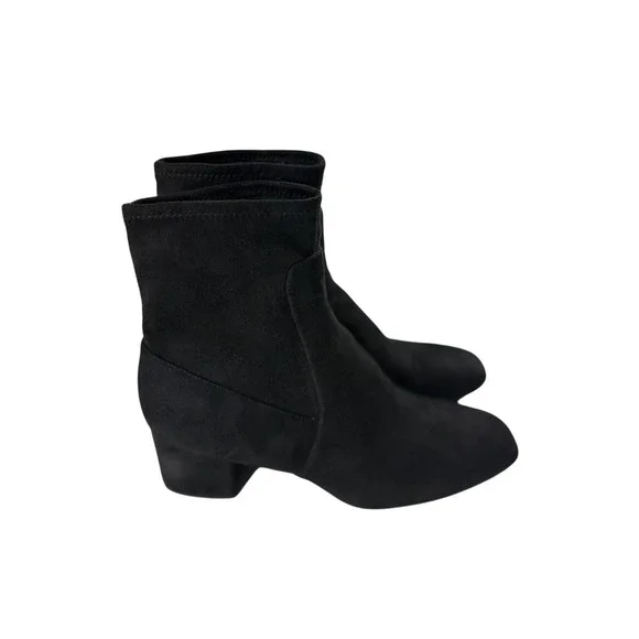 Kenneth Cole New York‎ Nikki Black Leather Sock Ankle Boots Block Heel Womens 11
