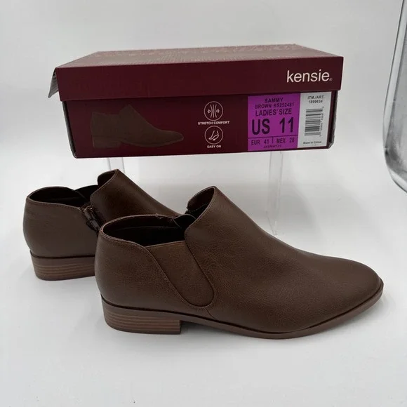Kensie Women's Sammy Short Boot Size 11 M Brown‎ KS252481 New With Box