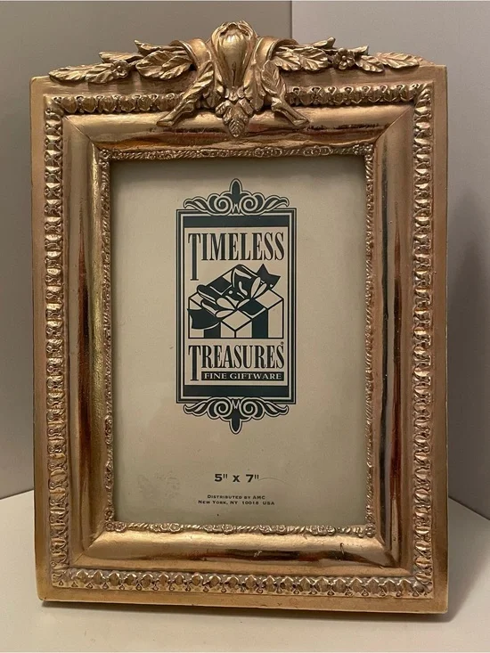 Timeless Treasures Fine Giftware 5 X 7‎ Ornate Photo Frame Gilded Wood