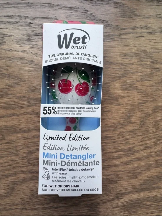 Wet Brush Mini Detangler Hair Brush Cherry Print (Tutti Fruitti)