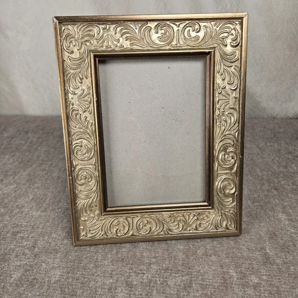 Ornate Champagne Gold Baroque Style 5x7 Photo Frame Scrollwork 2X24-57‎