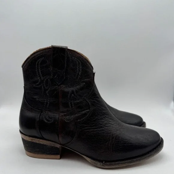 Circle G by Corral Brown‎ Leather Western Ankle Boots Q5161 Womens 7.5 M
