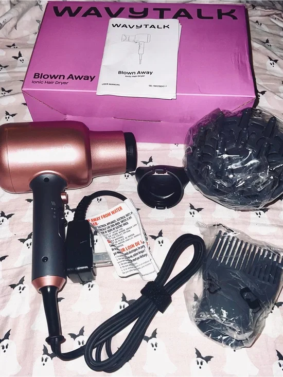 WAVYTALK Blown Away Ionic Hair Dryer — Rose Gold NWT