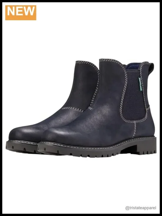 Eastland Women's Ida Chelsea Boots Ankle Booties Leather Water-Resistant Pull-On