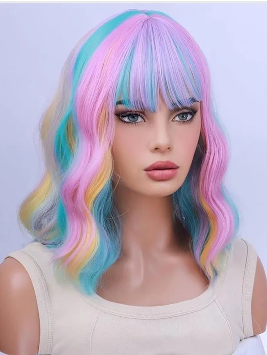 Rainbow Pastel Wig 14