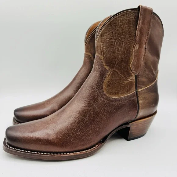 Cleo Wolf Fern Boots Women's Size 11‎ Distressed Chocolate Brown Leather