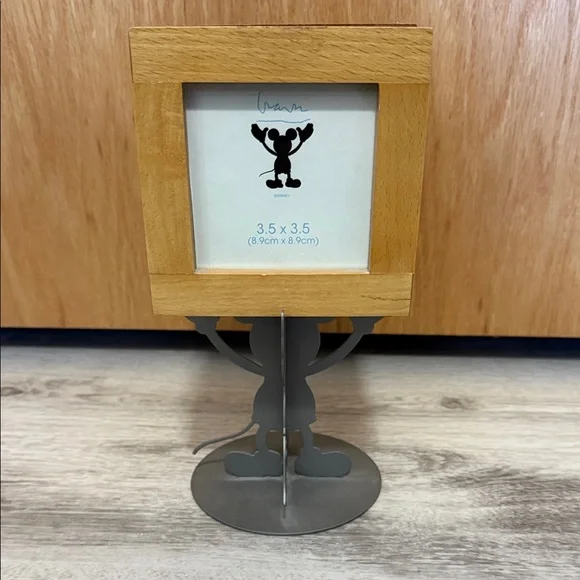 Disney Mickey Mouse Wood and Silver Frame
