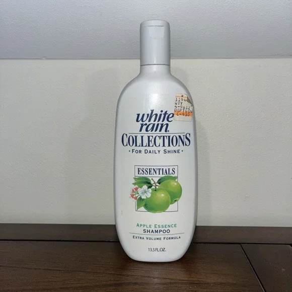 Vintage White Rain Shampoo Apple Essence 13.5 fl. oz Extra Volume 1997‎
