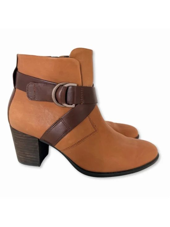 ECCO Shape 55 Mid Cut Boots Brown Leather Women's 38
