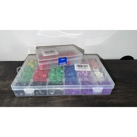 Color Coded Hanger Size Markers Assorted Sizes XXS-4XL with Storage Case New