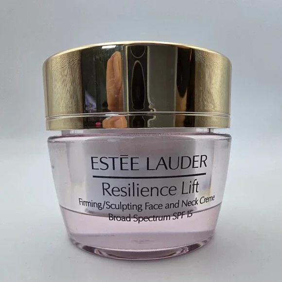 Estee Lauder‎ Face Neck Creme Womens 0.5oz Pink Resilience Lift SPF 15 Firming