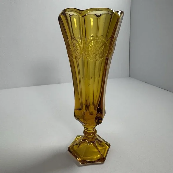 Vintage Fostoria Amber Coin Glass 8