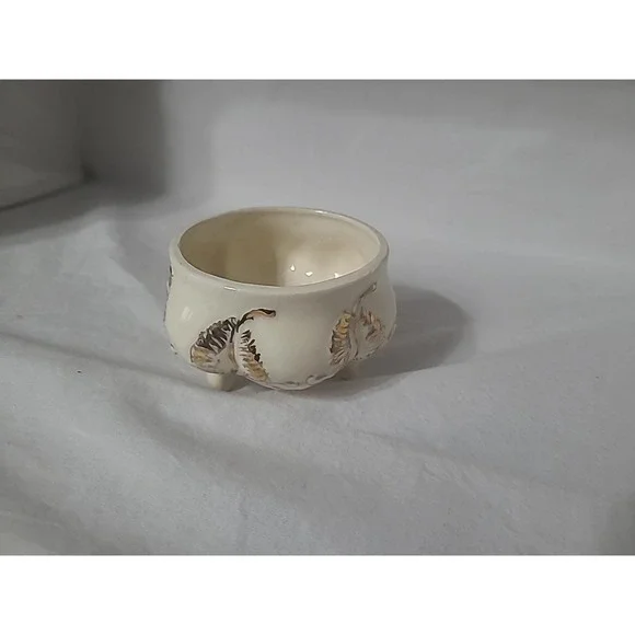 Vintage Royal‎ Copley Ceramic Footed Ring Bowl Decorated With Gold Ivy Branches