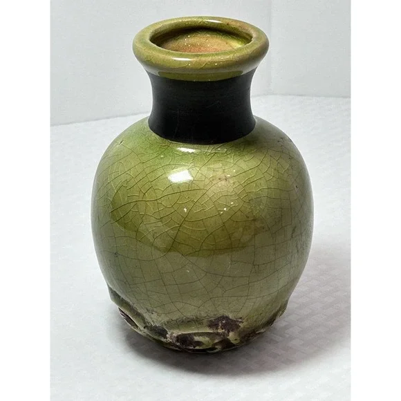 Vintage Rustic‎ Stoneware Pottery 6 1/4” Vase