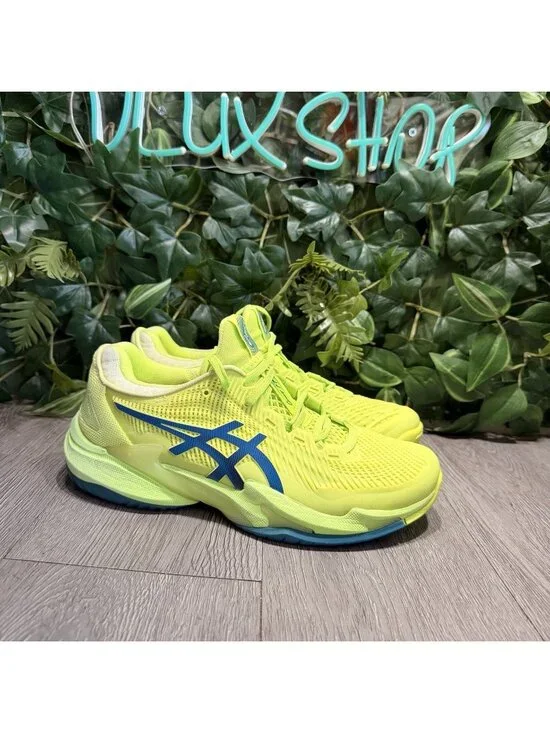 Asics Court FF 3 Women's Tennis Shoes Size 9 Hazard Green Blue 1042A220-300