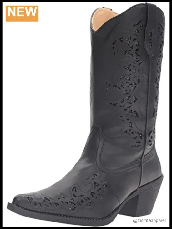 Roper Women's Mid-Calf Work Boots, Breathable Synthetic, Padded Comfort, Slip-On