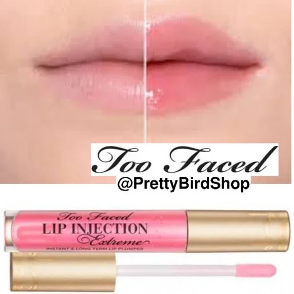 TOO FACED Lip Plumper BUBBLEGUM YUM Injection Extreme NIB plumping gloss