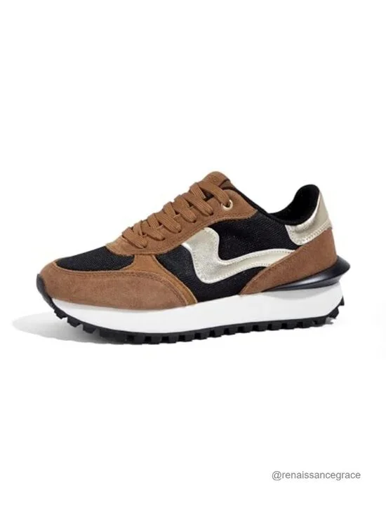 Women's Retro Platform Walking Sneakers with Memory Foam Insole