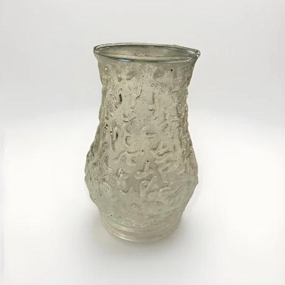 Vintage Brody Clear Glass Vase Pressed Art Decor Flower Floral Waterfall