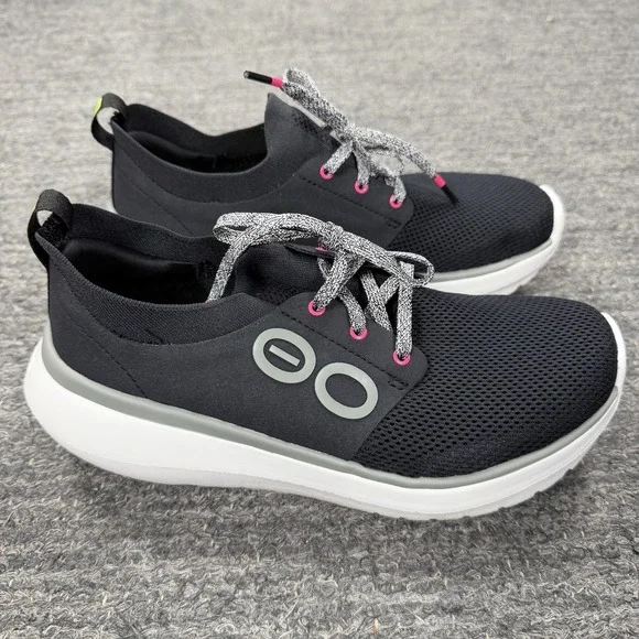 OOFOS OOmy Stride Recovery Sneakers Women 7.5 38.5 Comfort Knit Casual Lace Up