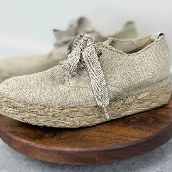 Pedro Garcia Gavi lace-up‎ espadrille platform sneakers Sz 391/2 = 8.5