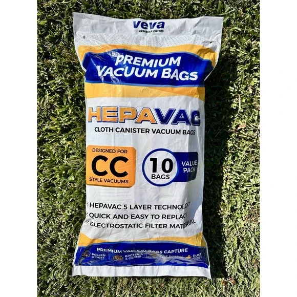 Qty 10 Oreck Type CC HEPA Filter 5-Layer MicroAllergen Cloth Premium Vacuum Bags