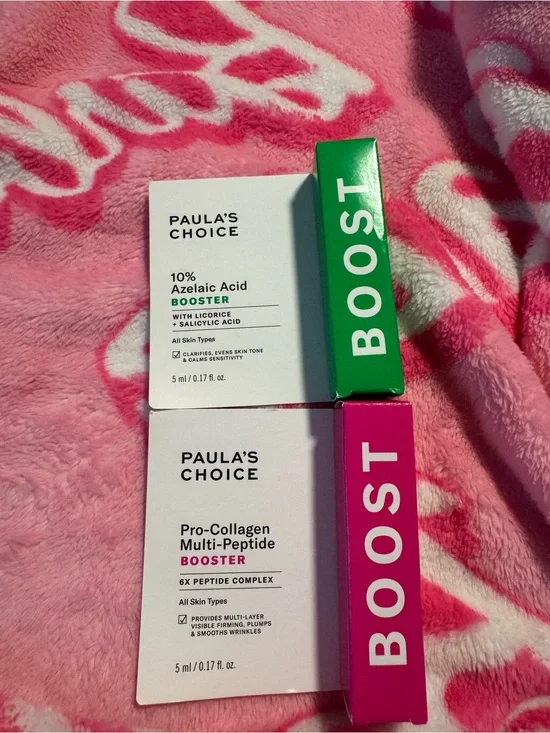 Paula’s Choice x2 5ml Boosters 10% Azelaic Acid & Pro-Collagen Multi-Peptide New