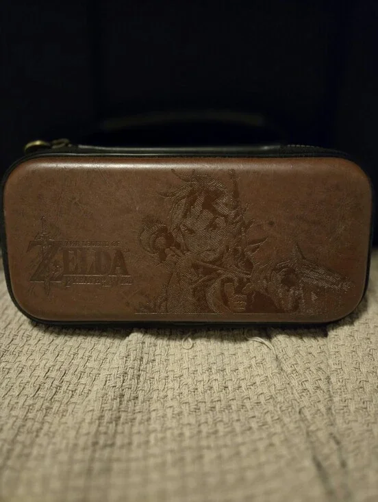 The Legend of Zelda Brown Leather Travel Case for Switch