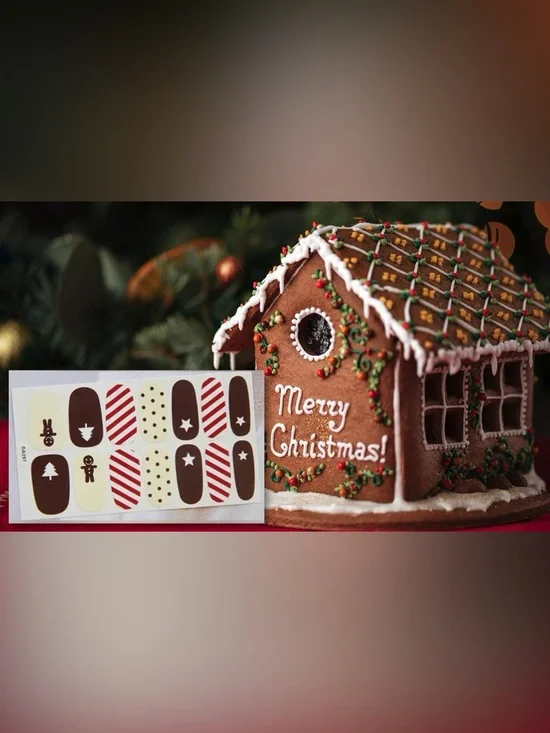 $2 Christmas Gingerbread Nail Sticker Wraps$2 WITH ANY $10 ORDER OR MORE