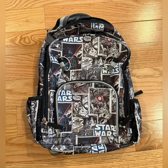 Pottery Barn Kids Star Wars Black and White Comic Backpack