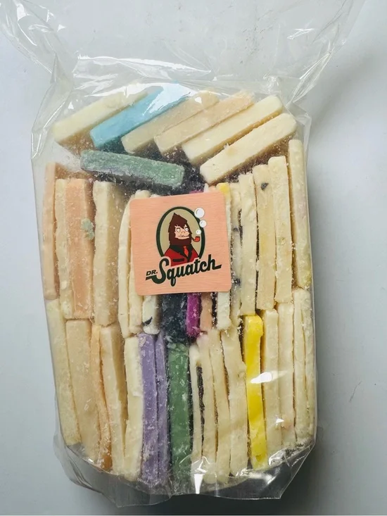 Dr. Squatch Mixed Soap Scraps End Pieces Variety Bag Assorted Scents & Colors