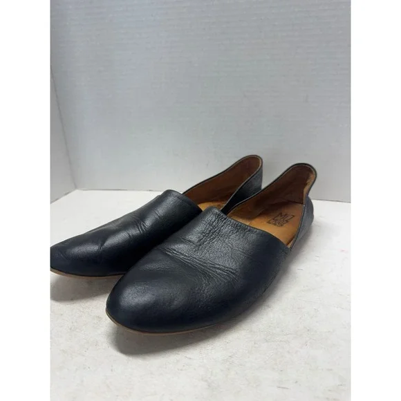 Miz Mooz Kimmy Black Leather Pointed Toe Slip On Flats Size 42 10.5