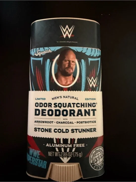 New Dr Squatch Stone Cold Stunner WWE Superstar Natural Deodorant Men