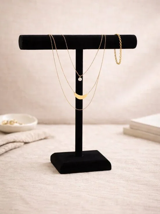Black Velvet Jewelry Display Stand 18
