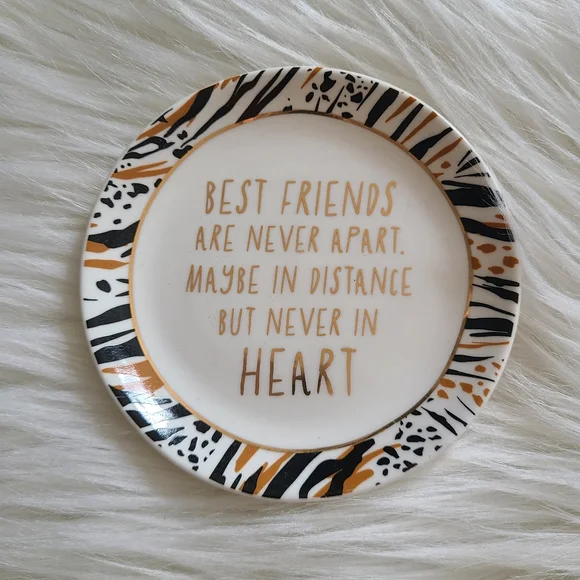 Jewelry Holder Ring Dish - Best Friends are Never Apart Maybe in Distanc…