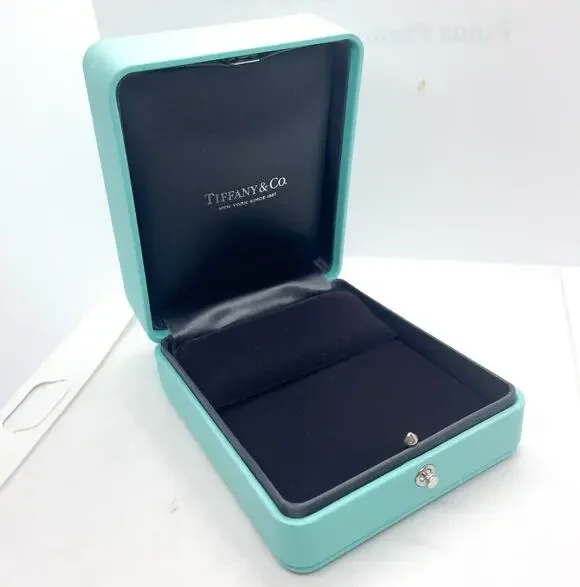 Tiffany & Co. Blue Leather Earring Box Case 3.5