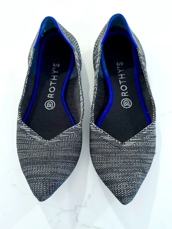 Rothy’s The Point Pointed Toe Flats Size 9 Cloud Grey Birdseye - Retired Color