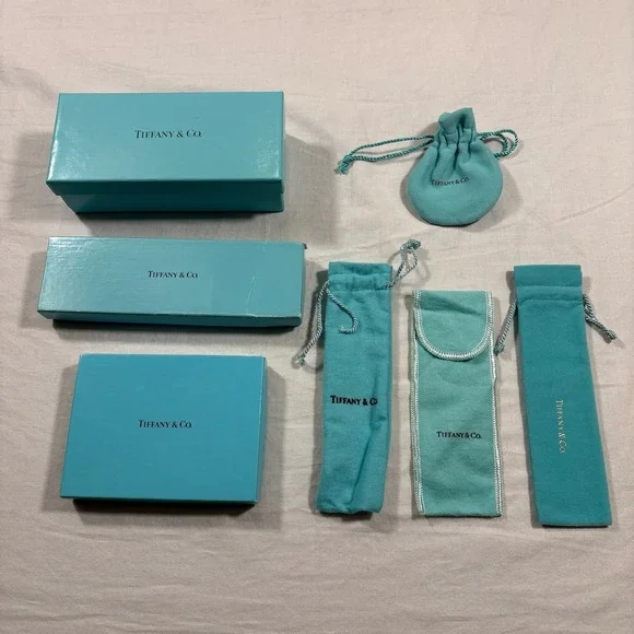 Huge Lot of Authentic Tiffany & Co. Jewelry Boxes and‎ Dust Pouches