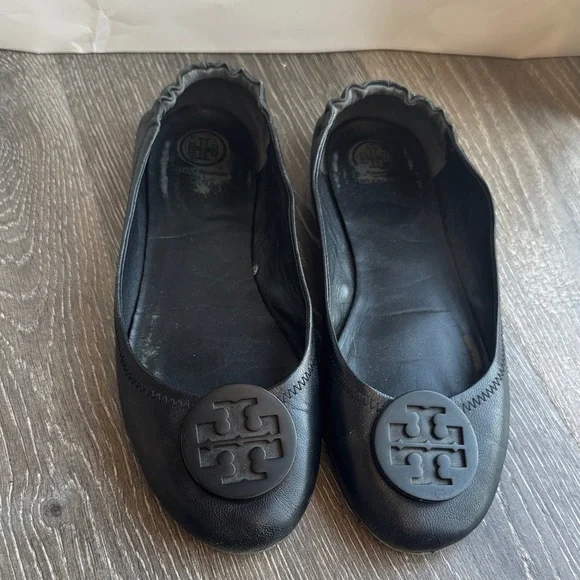 Tory Burch Minnie Black Ballet Flats